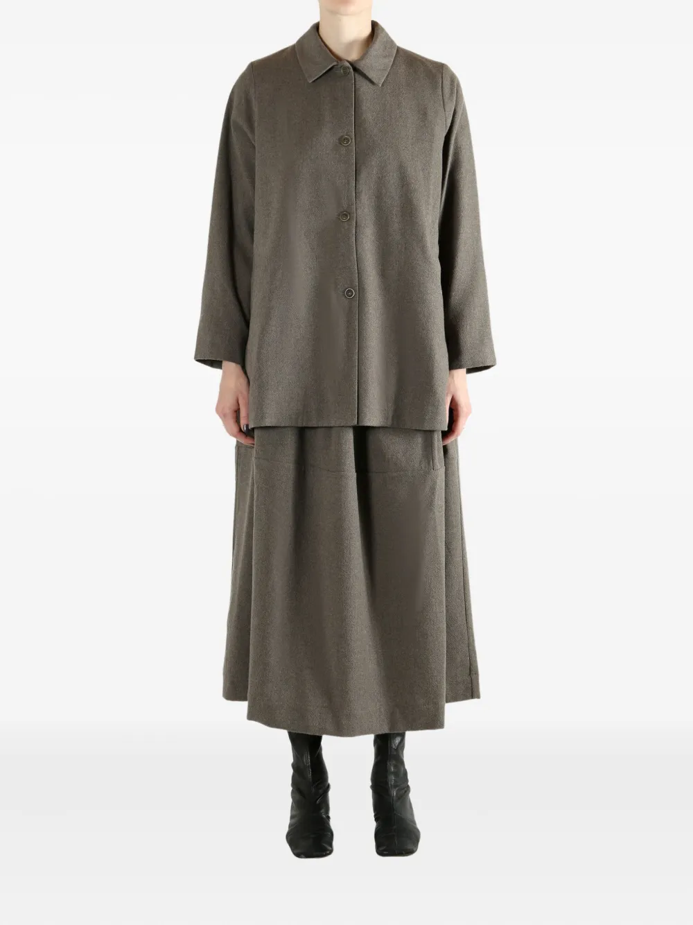 Casey Casey Button-fastening Jacket In Gray