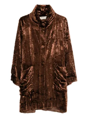 Christian Peau Buttoned Silk Coat | Green | FARFETCH