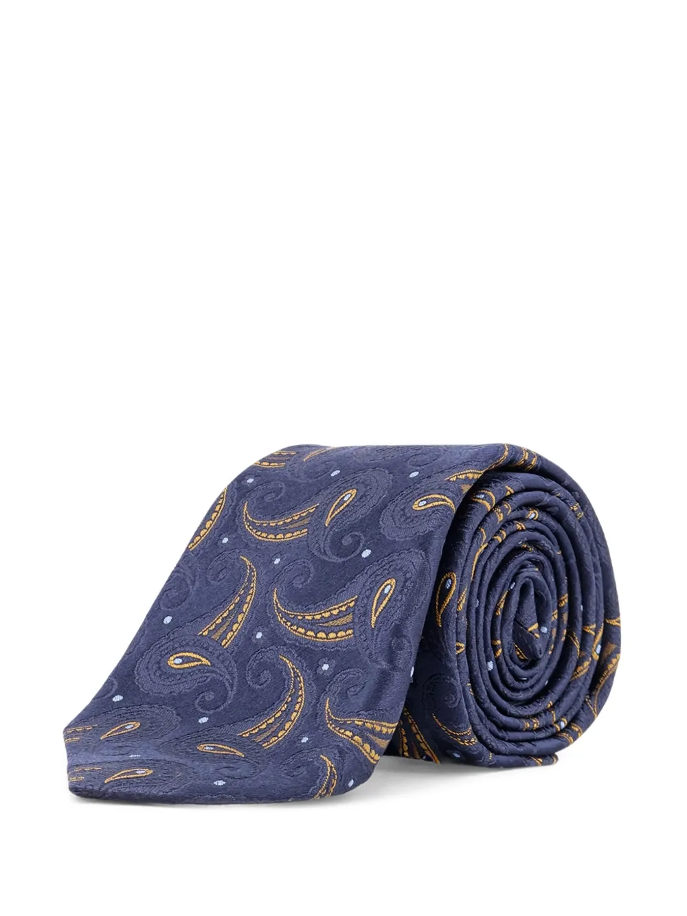 Kiton cravate à motif cachemire | bleu | Image 1