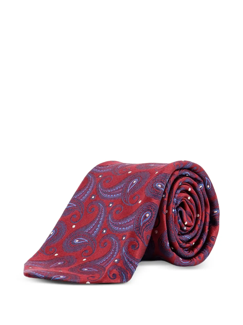 Kiton Paisley-pattern Tie In Burgundy