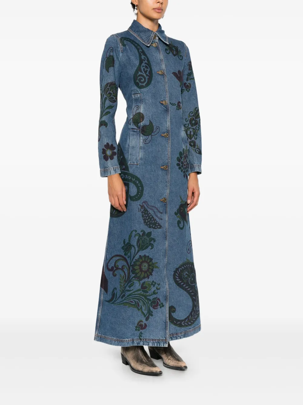 ETRO Jas met paisley-print Blauw