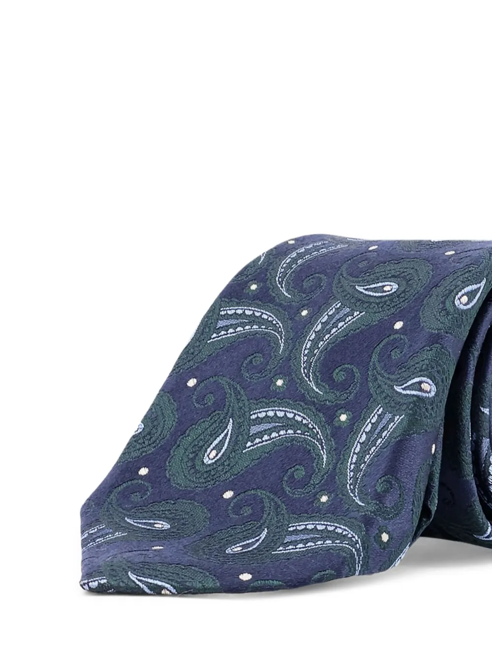Kiton paisley-pattern tie - Blauw