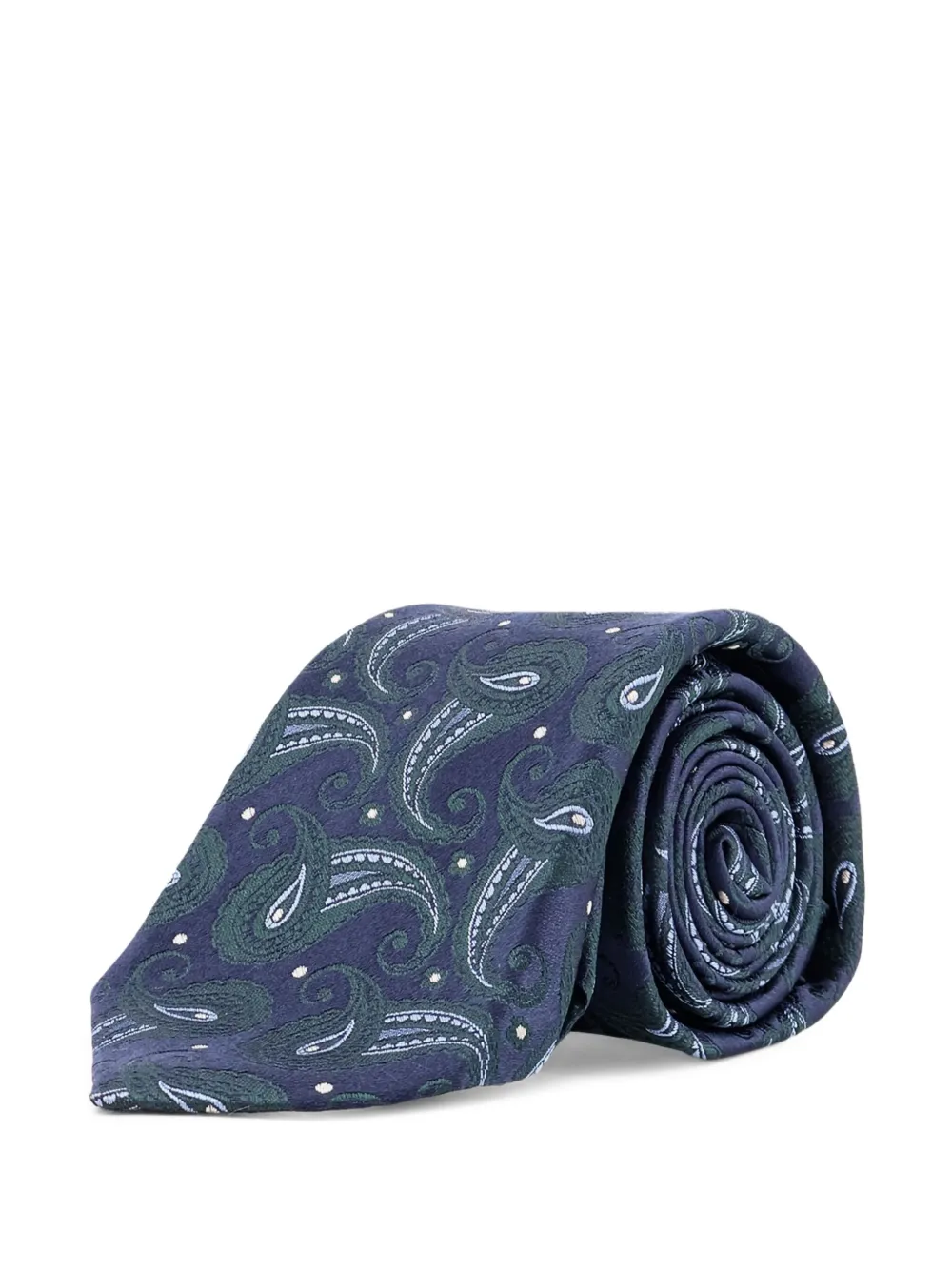 Kiton cravate à motif cachemire | bleu | Image 1