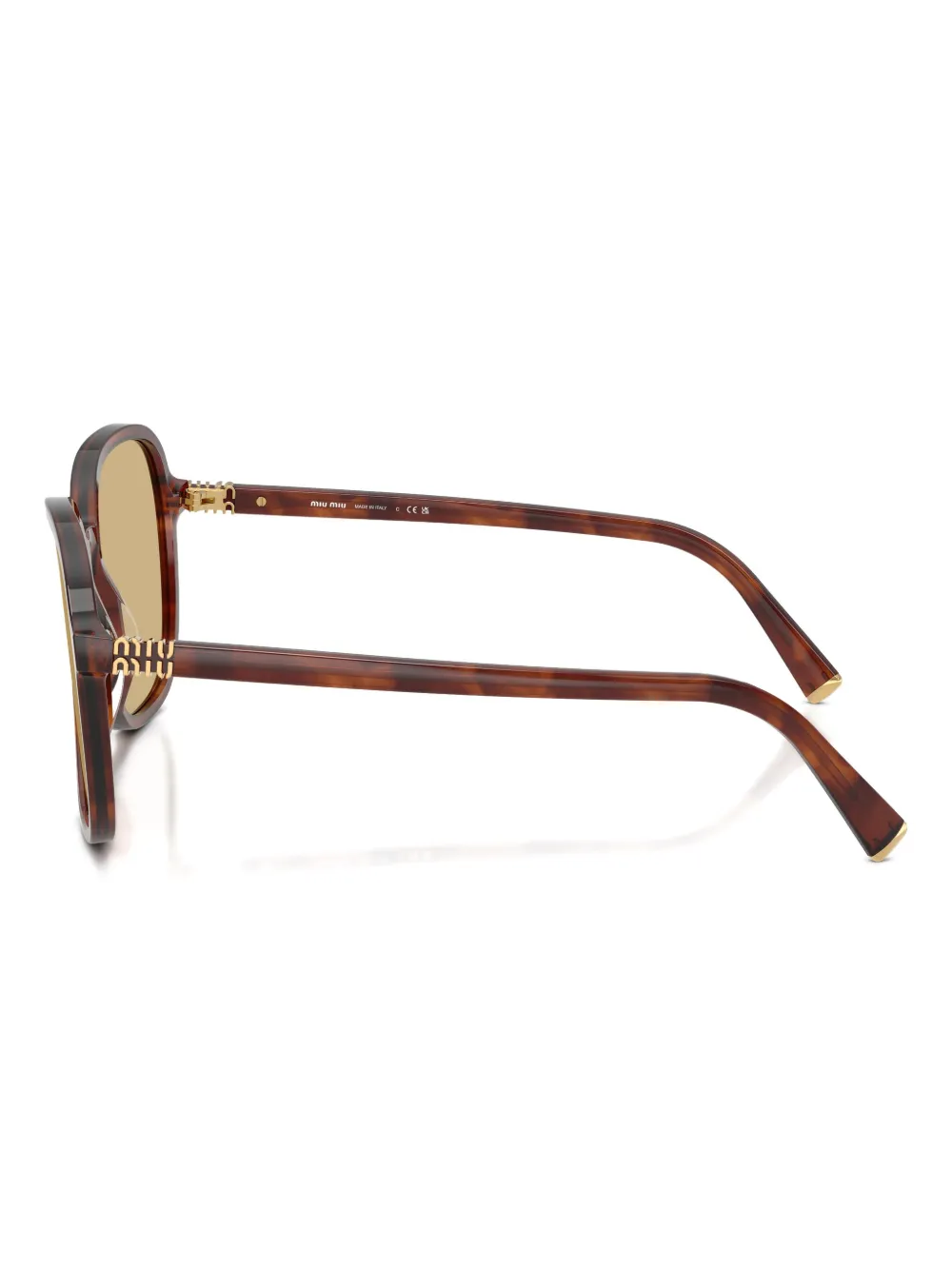 Miu Miu Womens Brown Mu B01s Square-frame Acetate Sunglasses In Green
