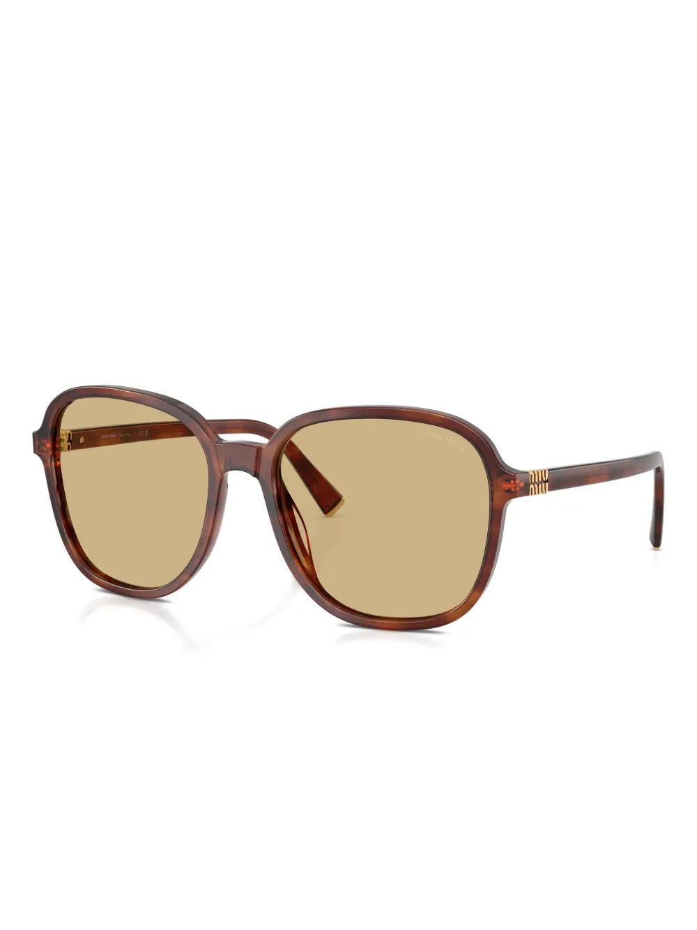Miu Miu Eyewear logo geometric sunglasses - Bruin
