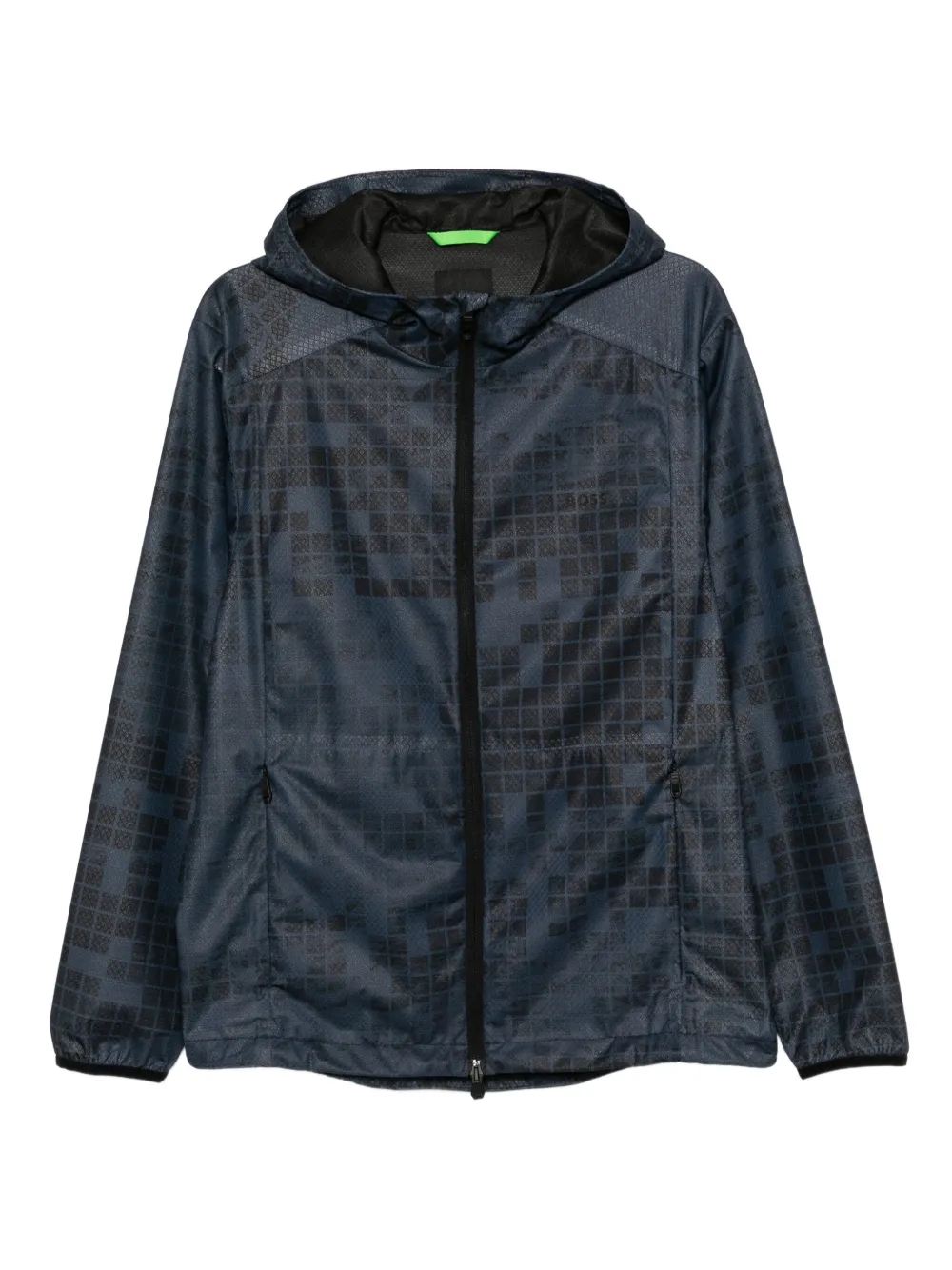 BOSS geometric-print jacket | Blue | Image 1