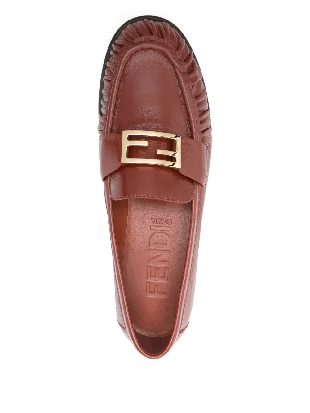FENDI Baguette leren loafers Rood