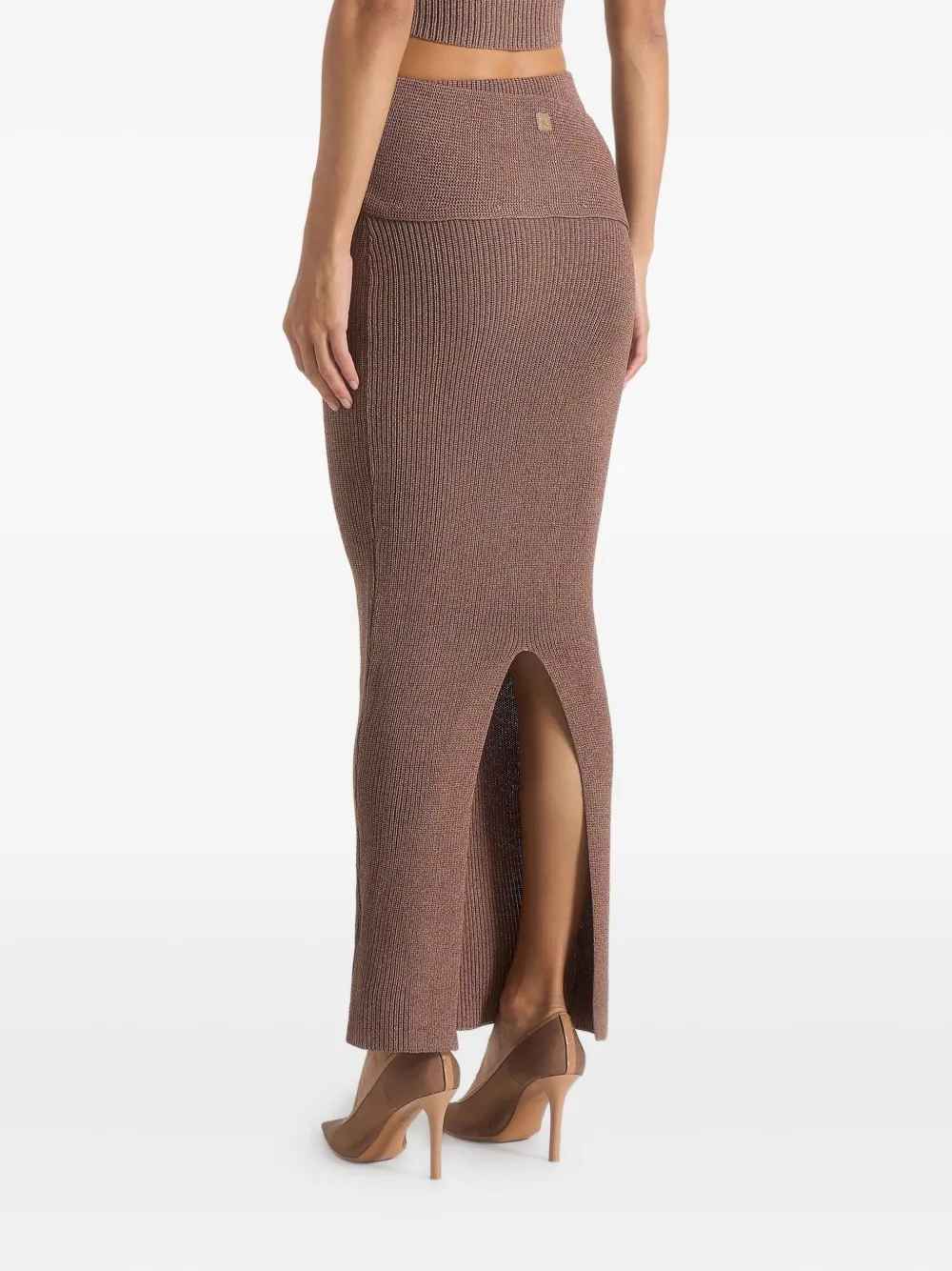 Manière De Voir Amy gebreide maxi-rok Beige