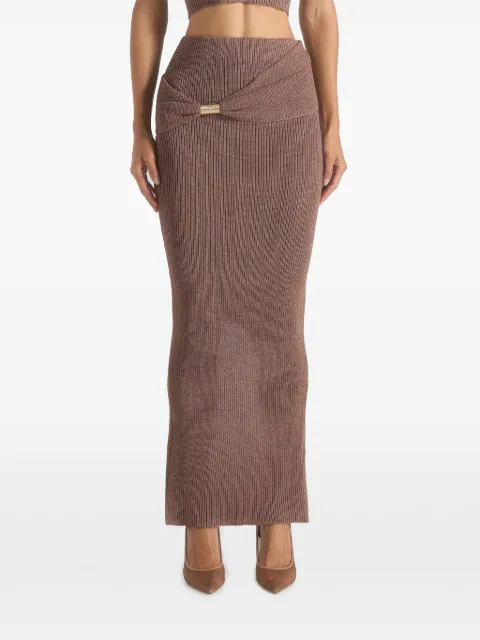 Manière De Voir Amy asymmetric midaxi skirt with hardware detail