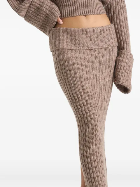 Manière De Voir Lyra foldover knitted maxi skirt