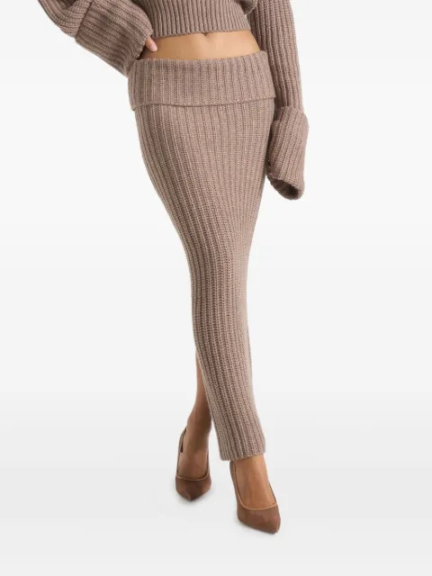 Manière De Voir Lyra foldover knitted maxi skirt