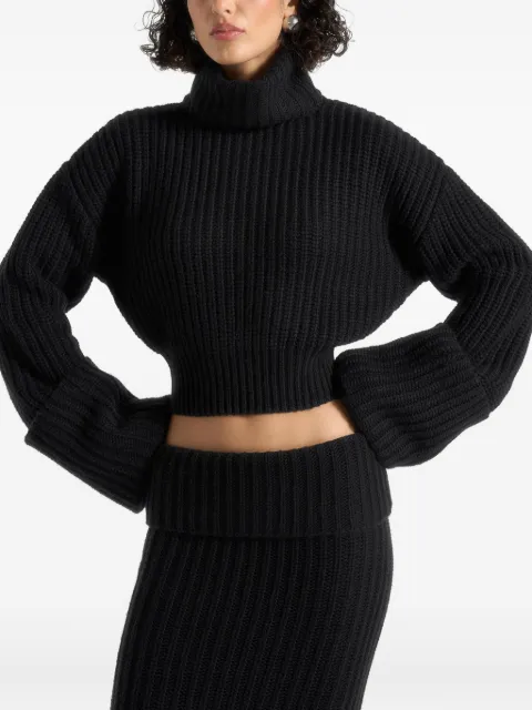 Manière De Voir Amaya roll-neck cuffed knit sweater