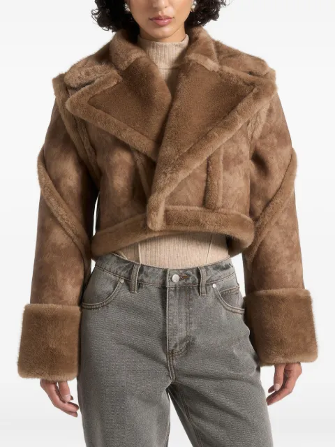 Manière De Voir Kena plush detachable-sleeves jacket