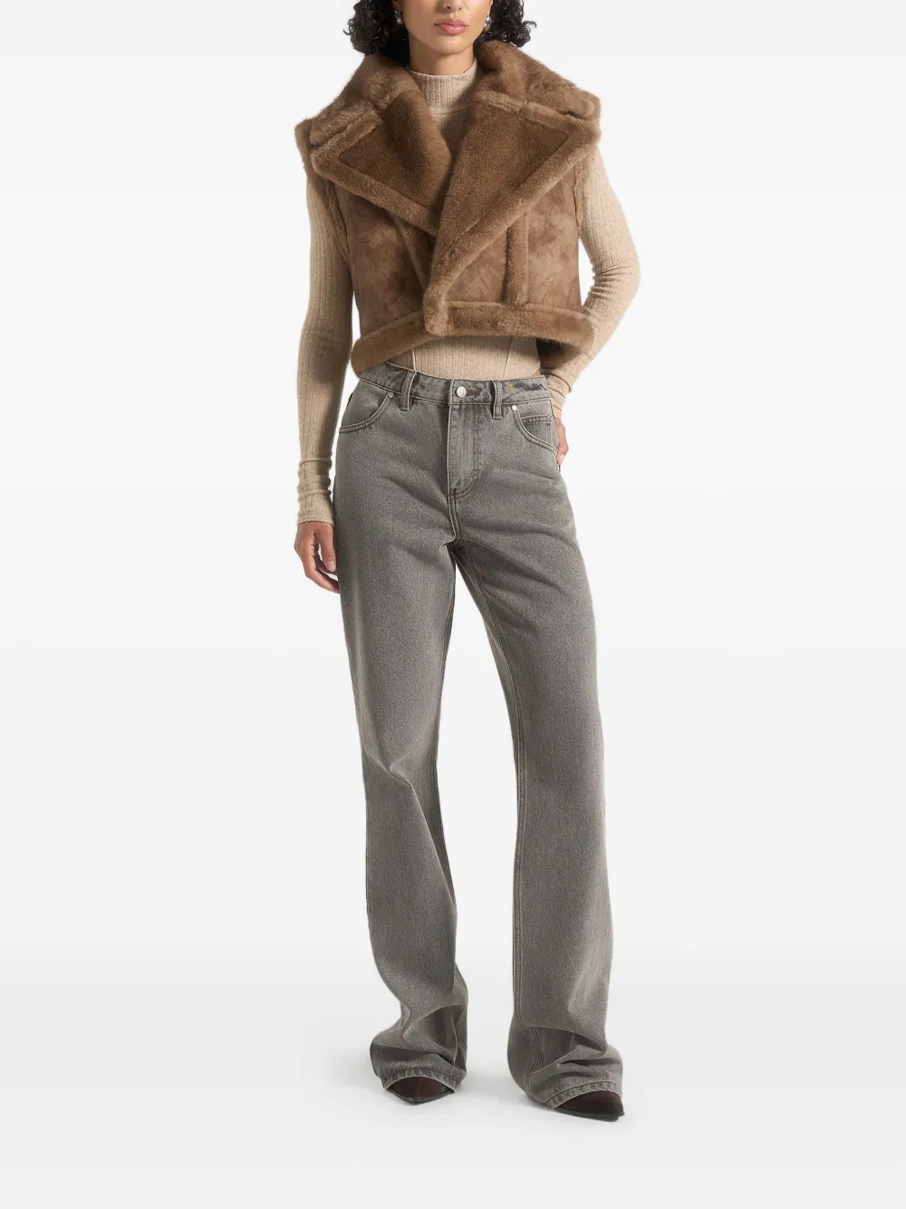 Manière De Voir Kena plush detachable-sleeves jacket | Faux Fur & Shearling Jackets | Image 2