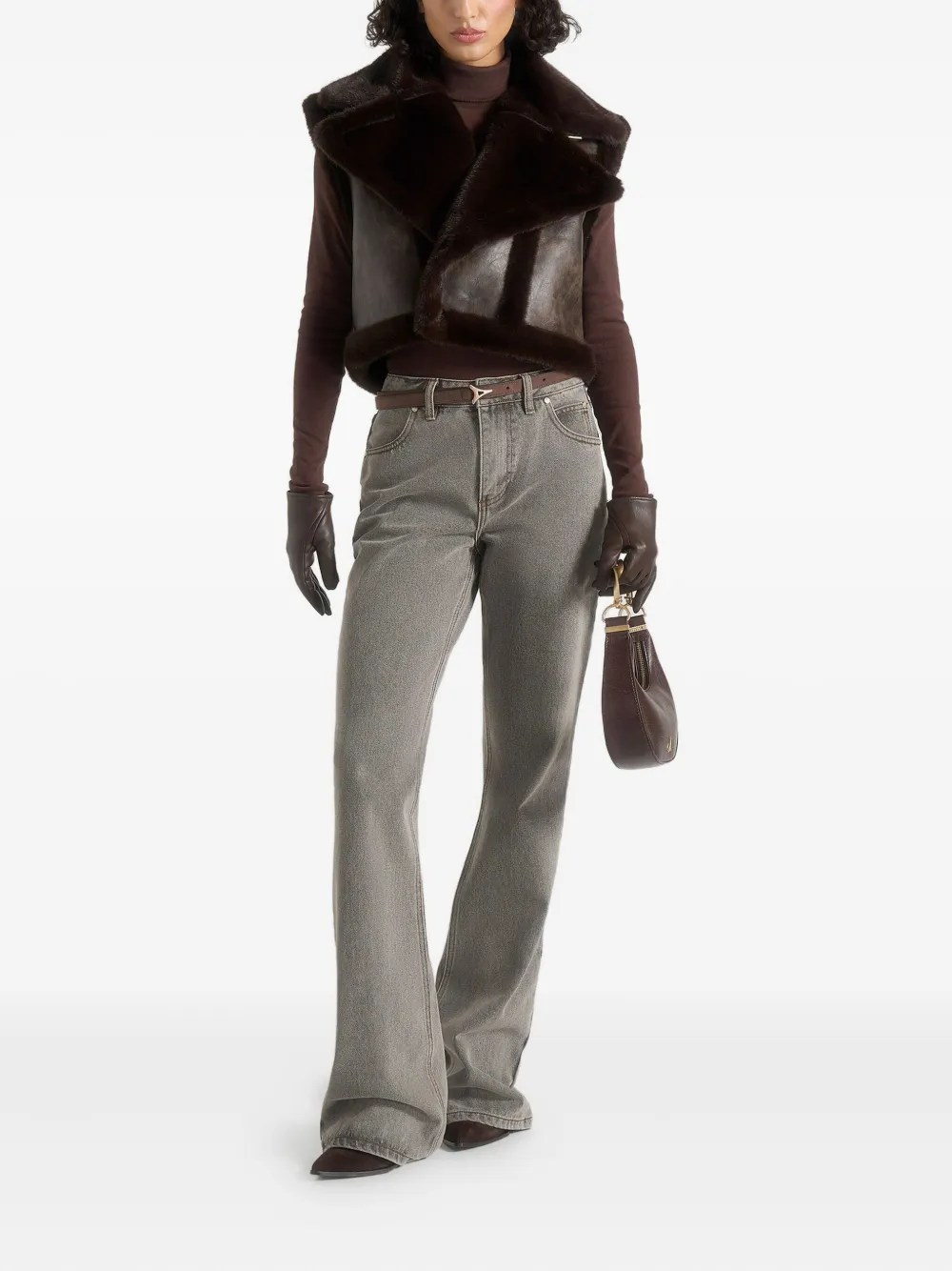 Manière De Voir Kena plush detachable-sleeves jacket | Faux Fur & Shearling Jackets | Image 2
