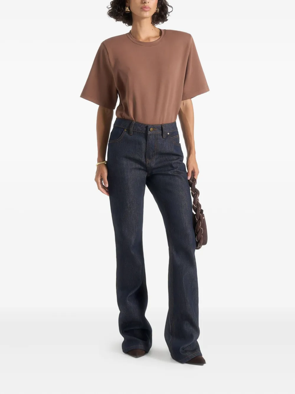 Manière De Voir Abbie contrast stitching jeans | Flares & Bell Bottom Jeans | Image 2