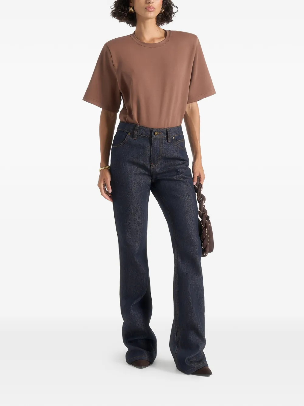 Manière De Voir Abbie in indigo gestapelde jeans Blauw
