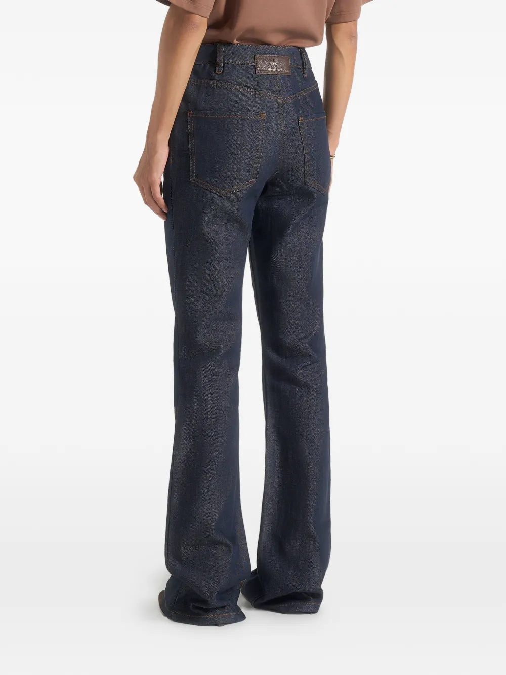 Manière De Voir Abbie in indigo gestapelde jeans Blauw