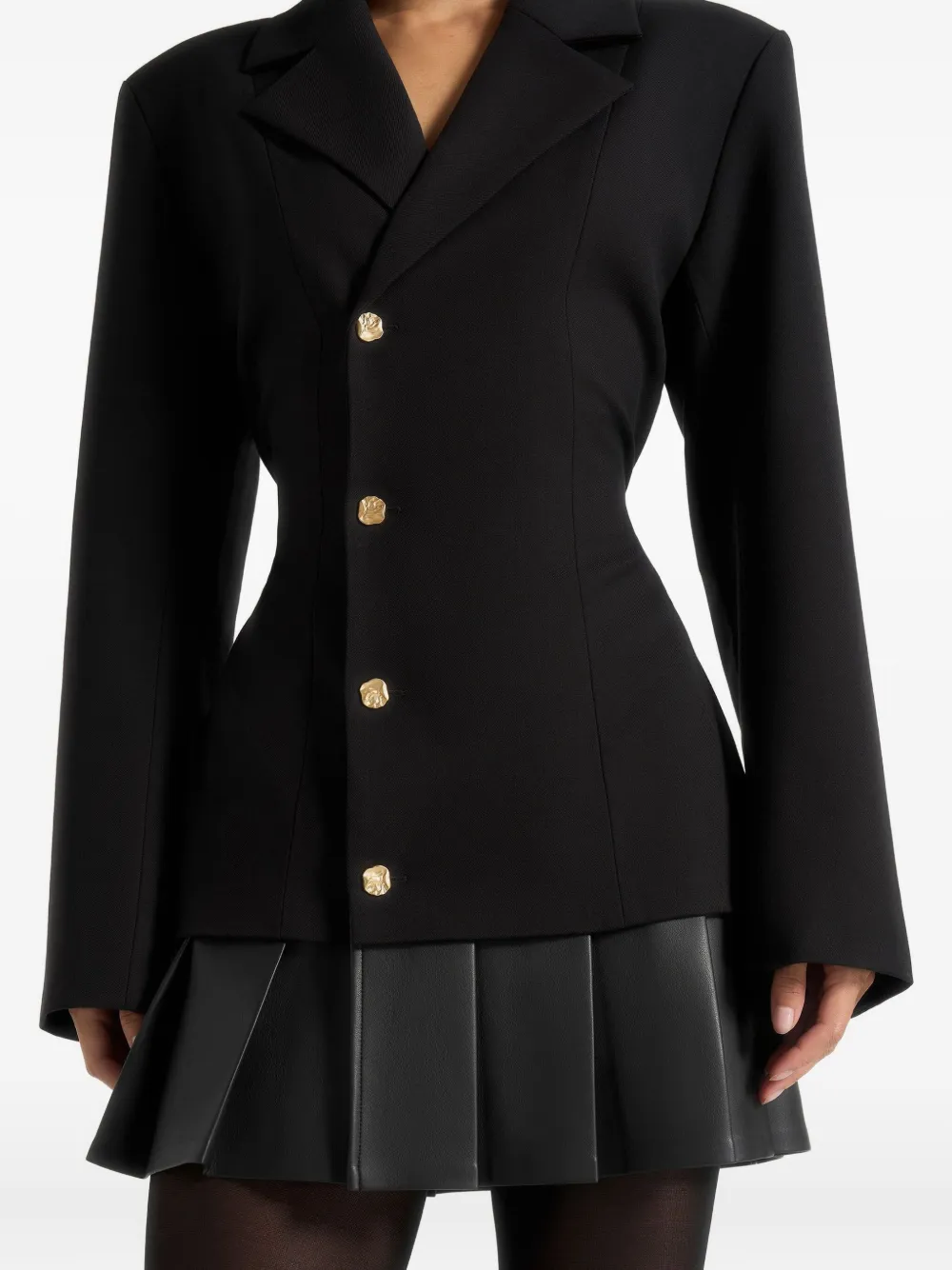 Manière De Voir Nicole pleated midi dress | Black | Image 1