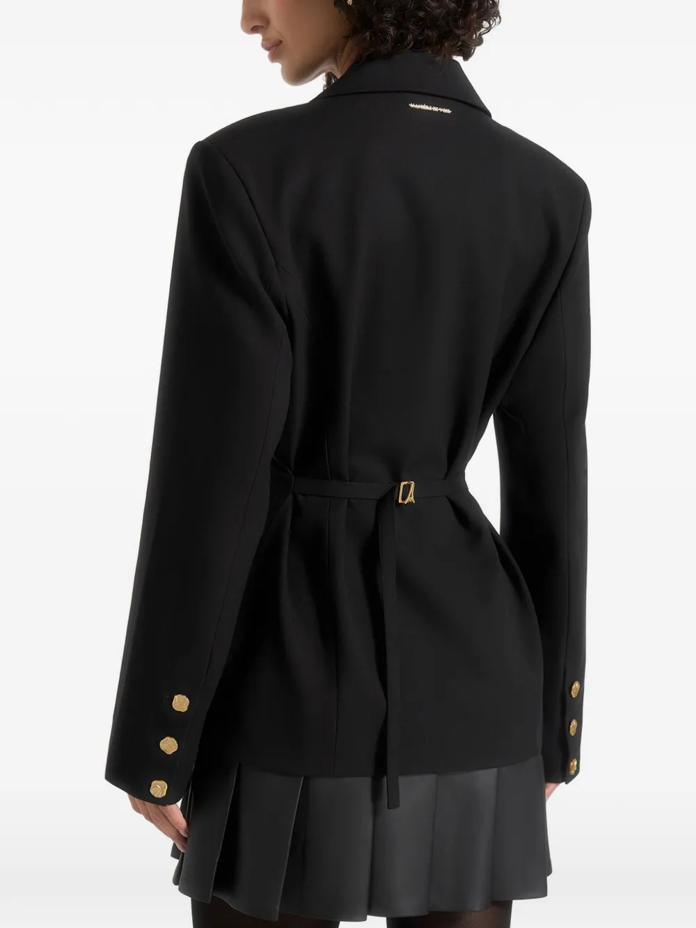 Manière De Voir Nicole blazerjurk met plooien Zwart