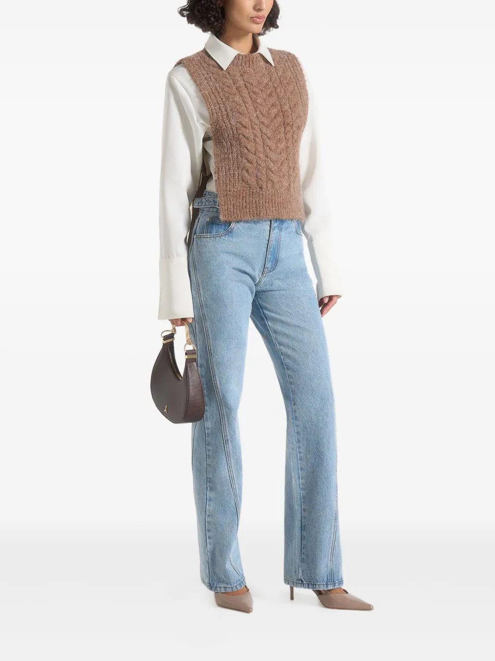 Manière De Voir Danya cable tie knit top | Vests & Tank Tops | Image 2