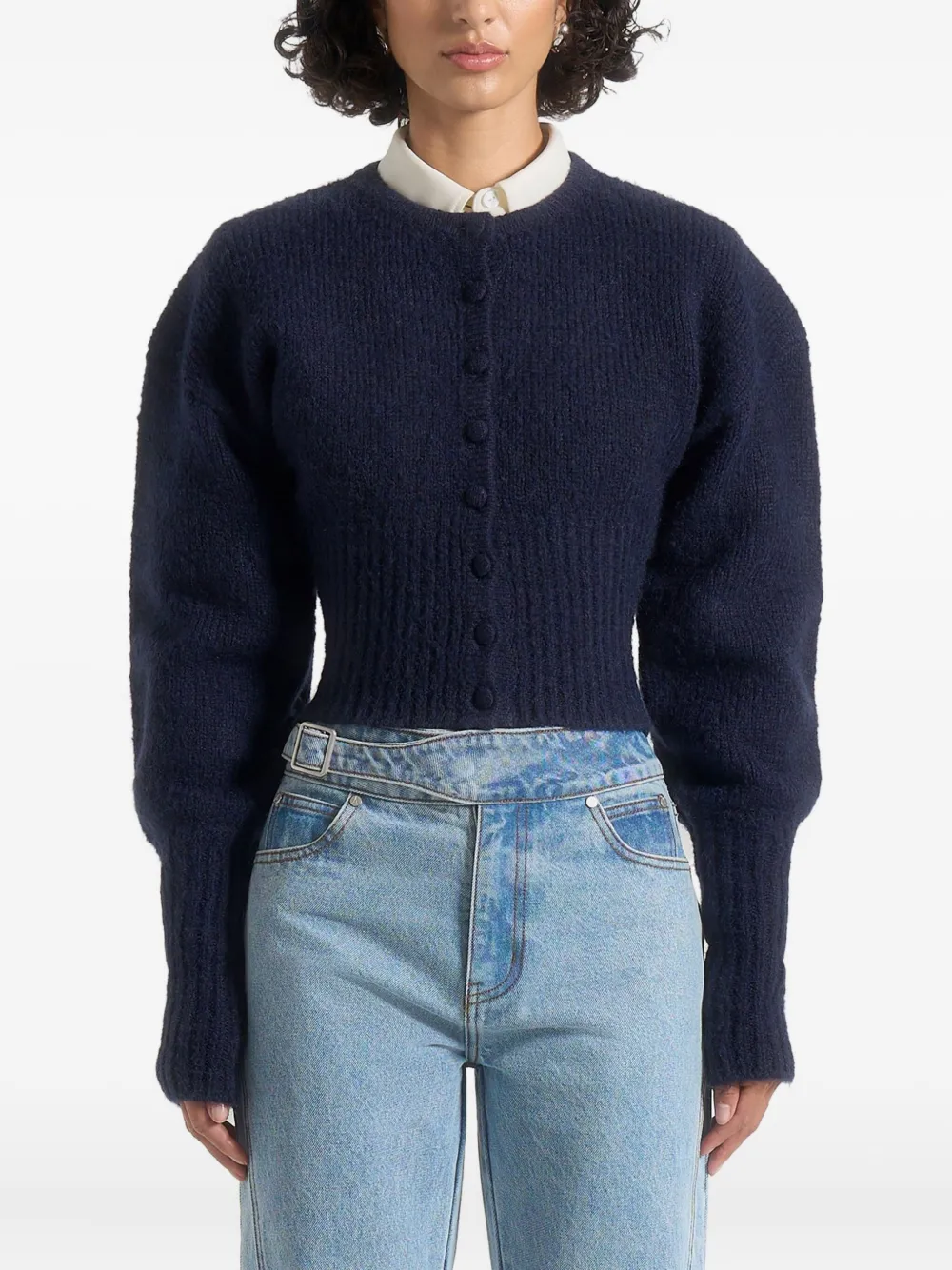 Manière De Voir Gerippter Mayla Cardigan In Blue