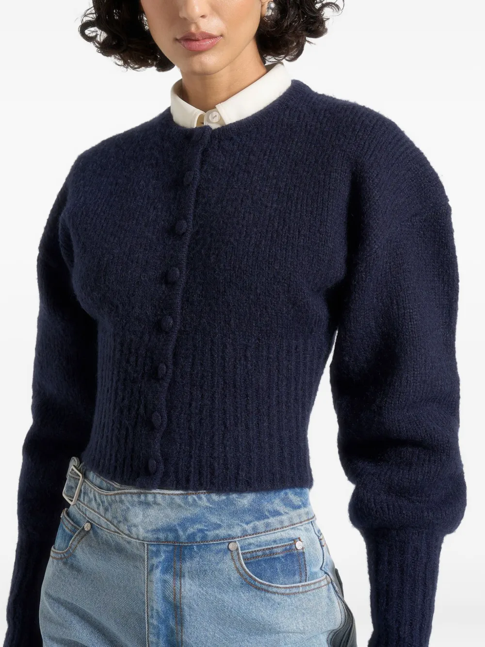 Manière De Voir Gerippter Mayla Cardigan In Blue