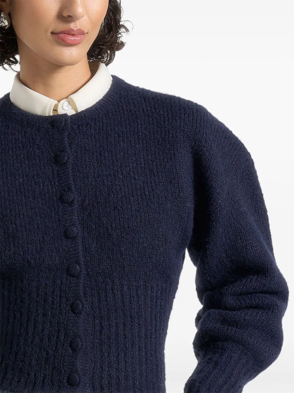 Manière De Voir Gerippter Mayla Cardigan In Blue