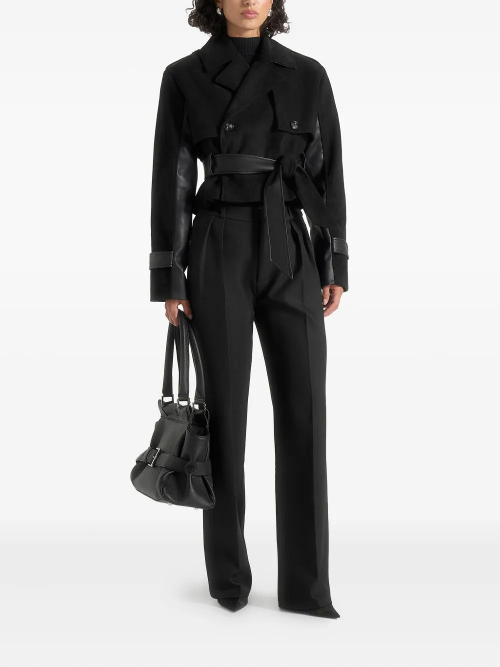 Manière De Voir Lelia epaulets belted jacket | Cropped Jackets | Image 2