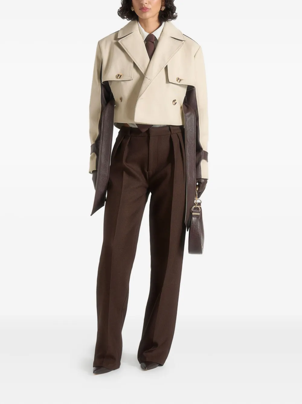 Manière De Voir Lelia lapel belted jacket | Cropped Jackets | Image 2