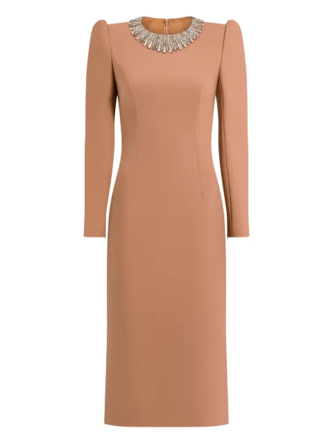Jenny Packham Vestido midi Cora com gola