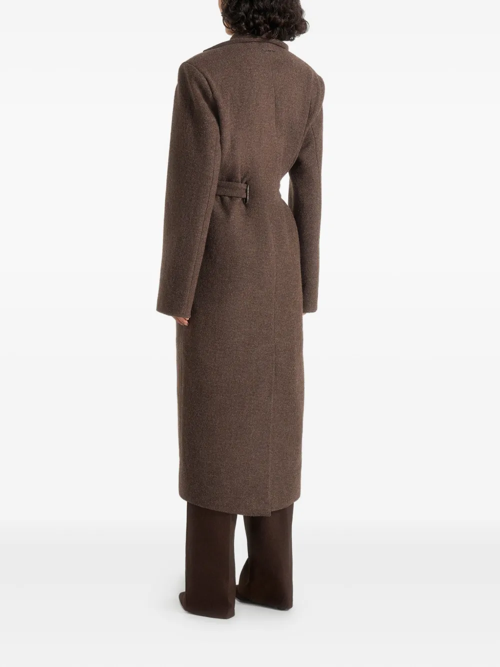 Manière De Voir Jena Belt Coat In Brown