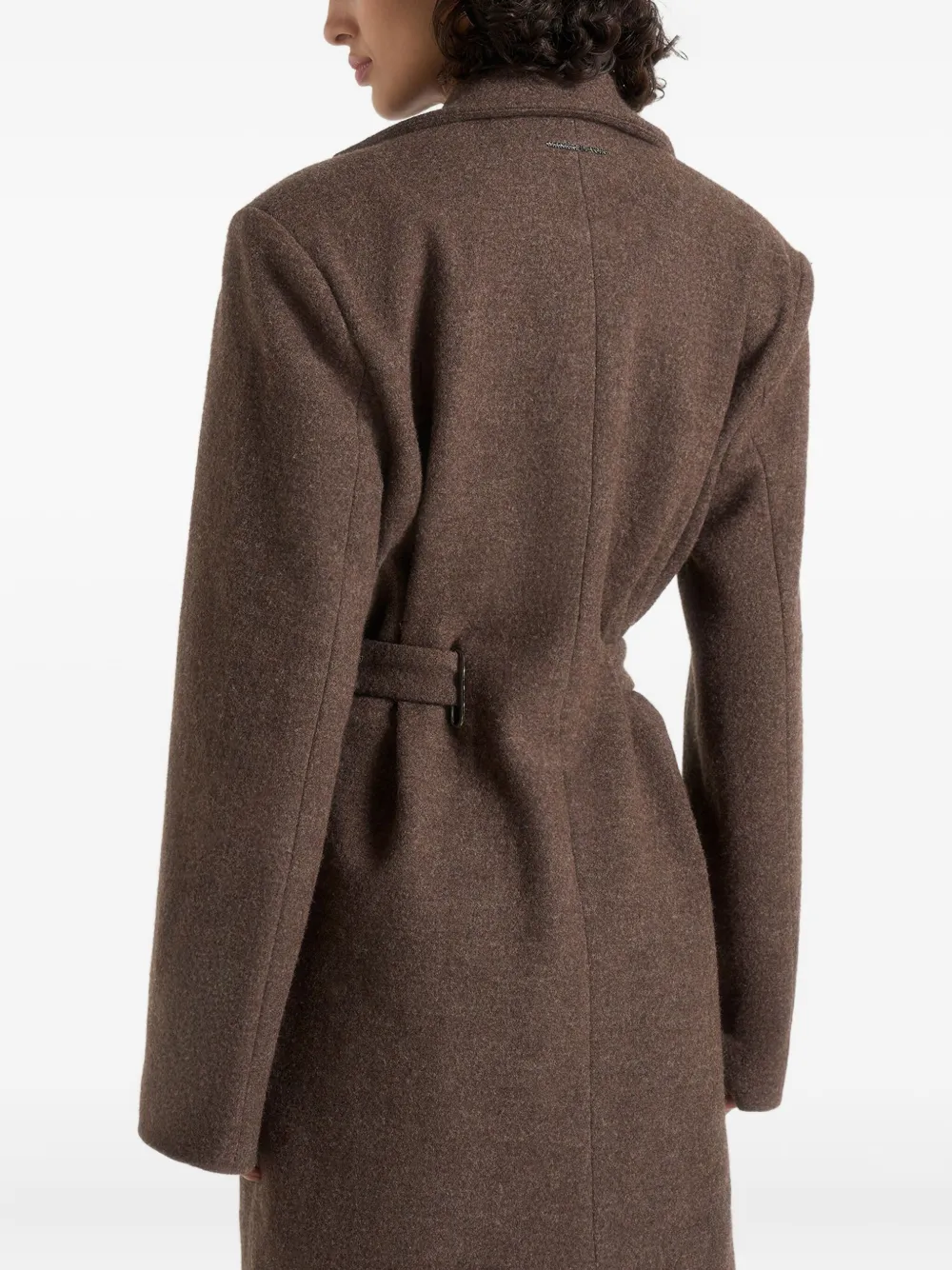 Manière De Voir Jena Belt Coat In Brown