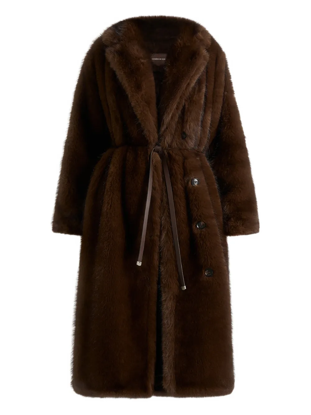 Manière De Voir Bria faux fur belted coat | Faux Fur & Shearling Coats | Image 2