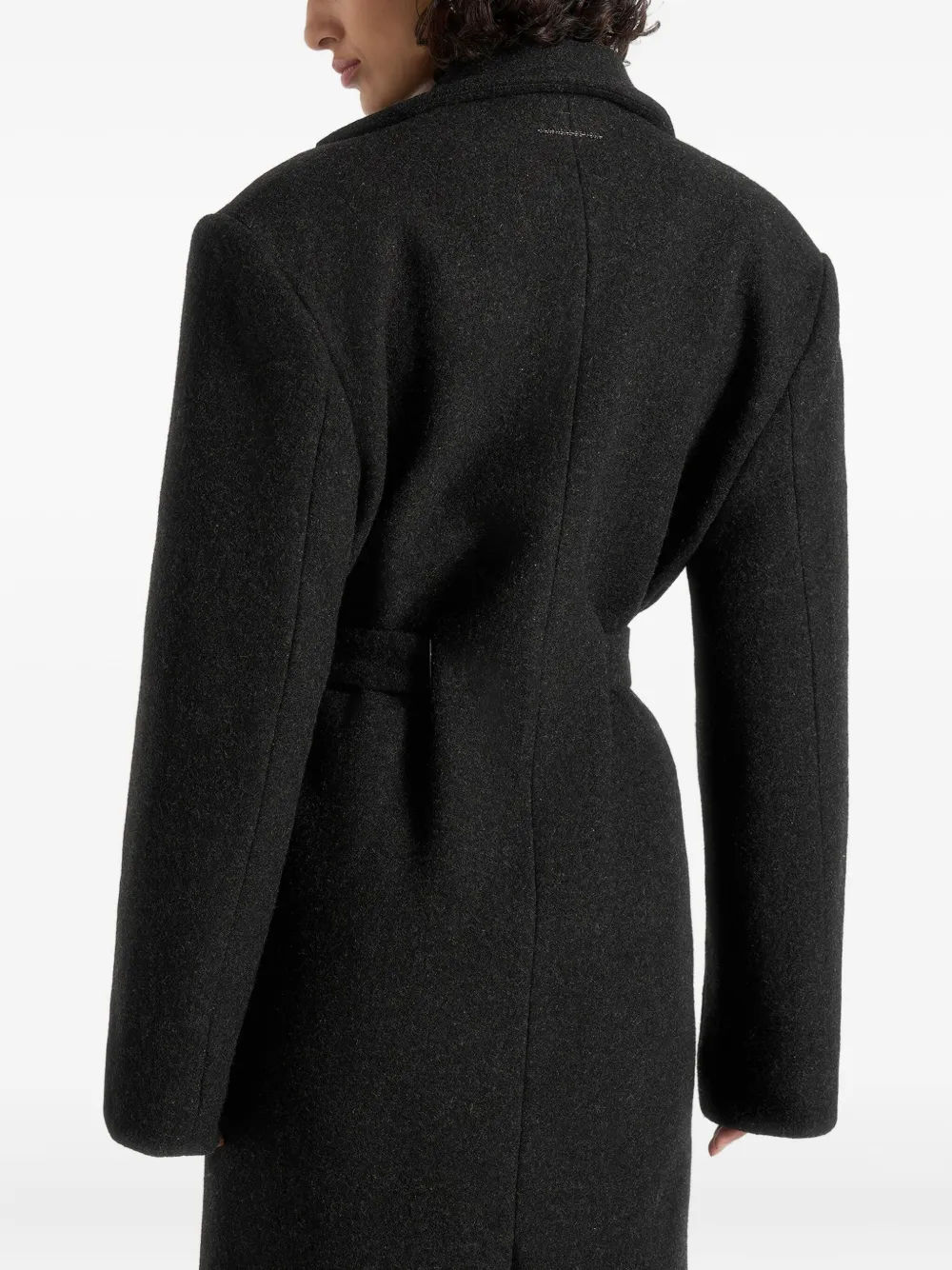 Manière De Voir Jena Belted Coat In Black