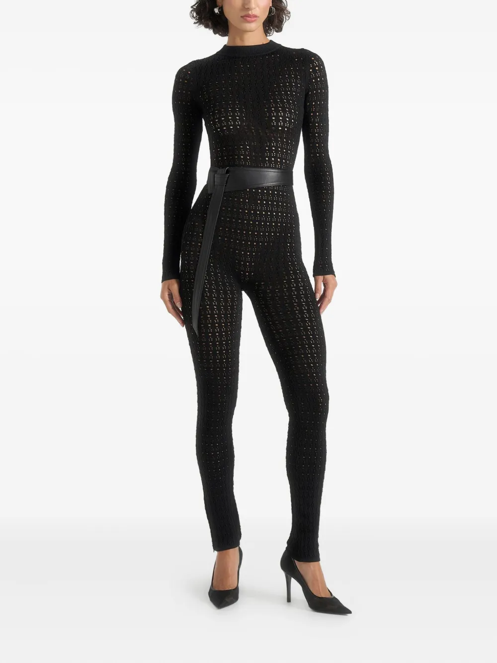 Manière De Voir Tiana jumpsuit met lange mouwen - Zwart