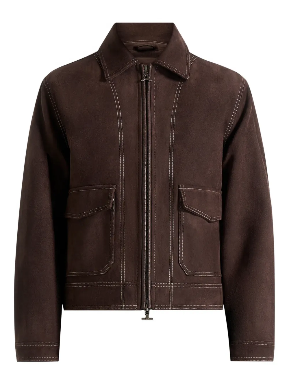 Manière De Voir Vince contrast-stitch jacket - Braun