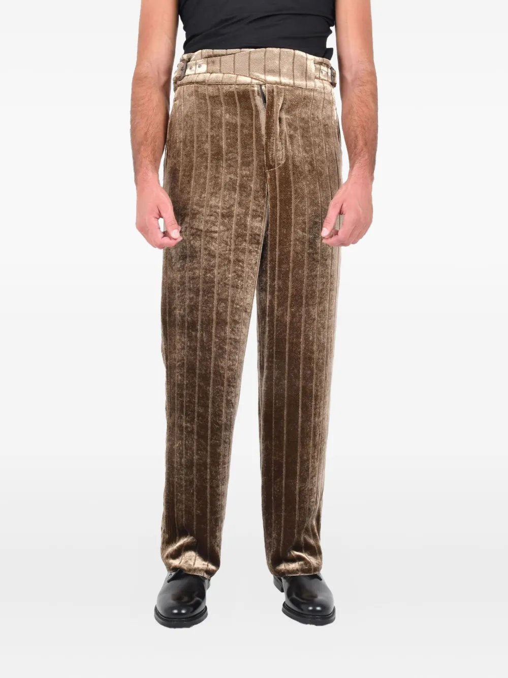 Emporio Armani striped trousers - Marrone