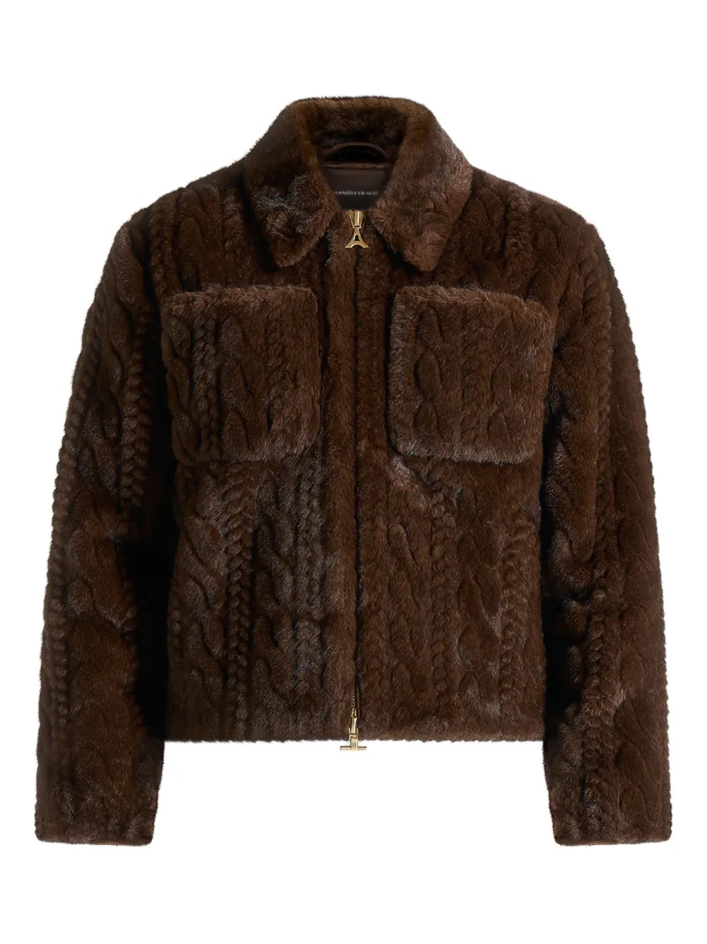 Manière De Voir David faux-fur jacket - Braun