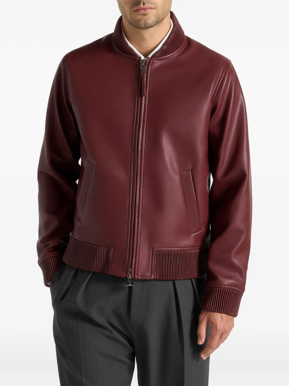 Manière De Voir Arman Bomber Jacket In Red