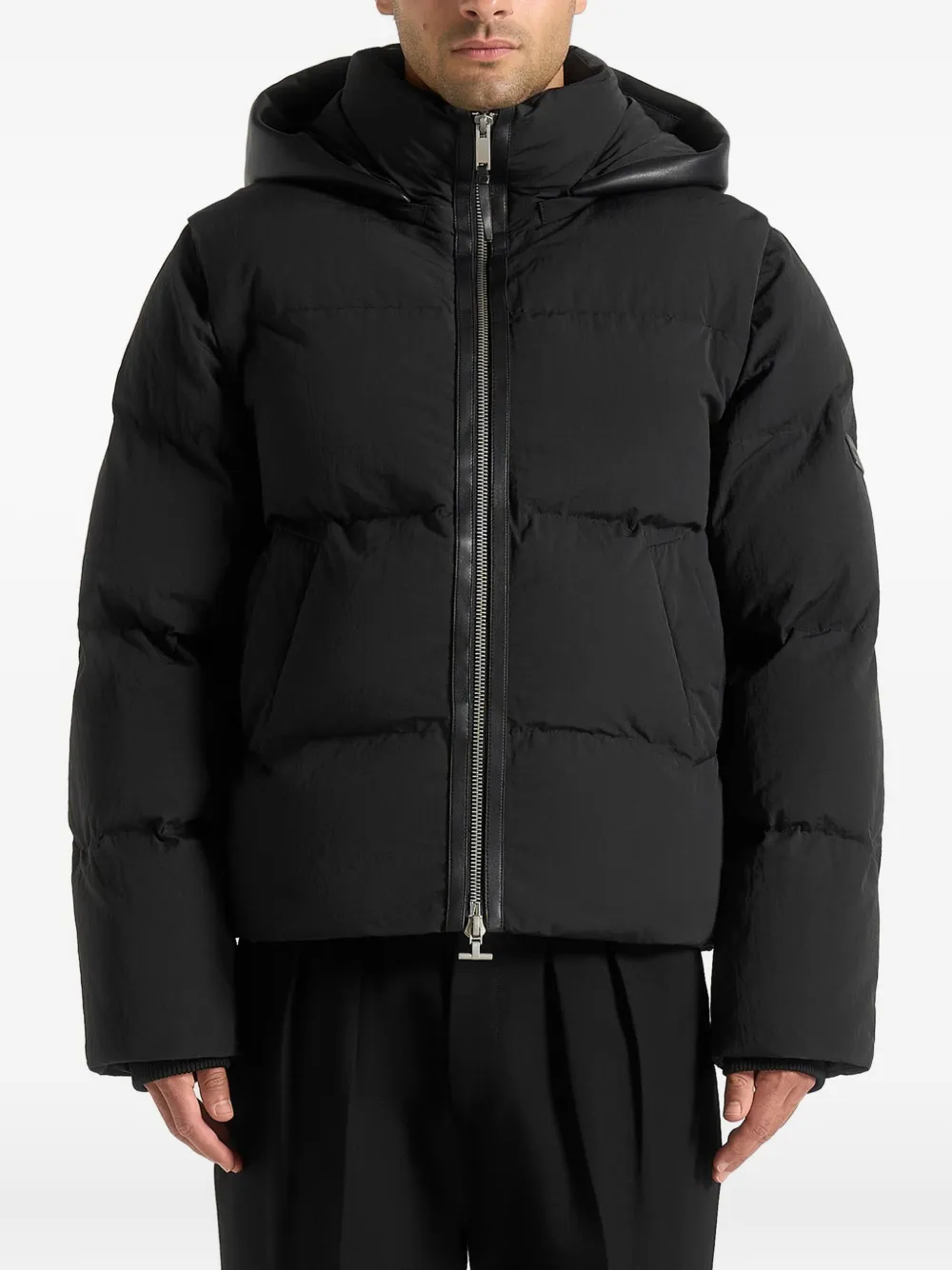 Manière De Voir Eric hooded puffer jacket - Nero