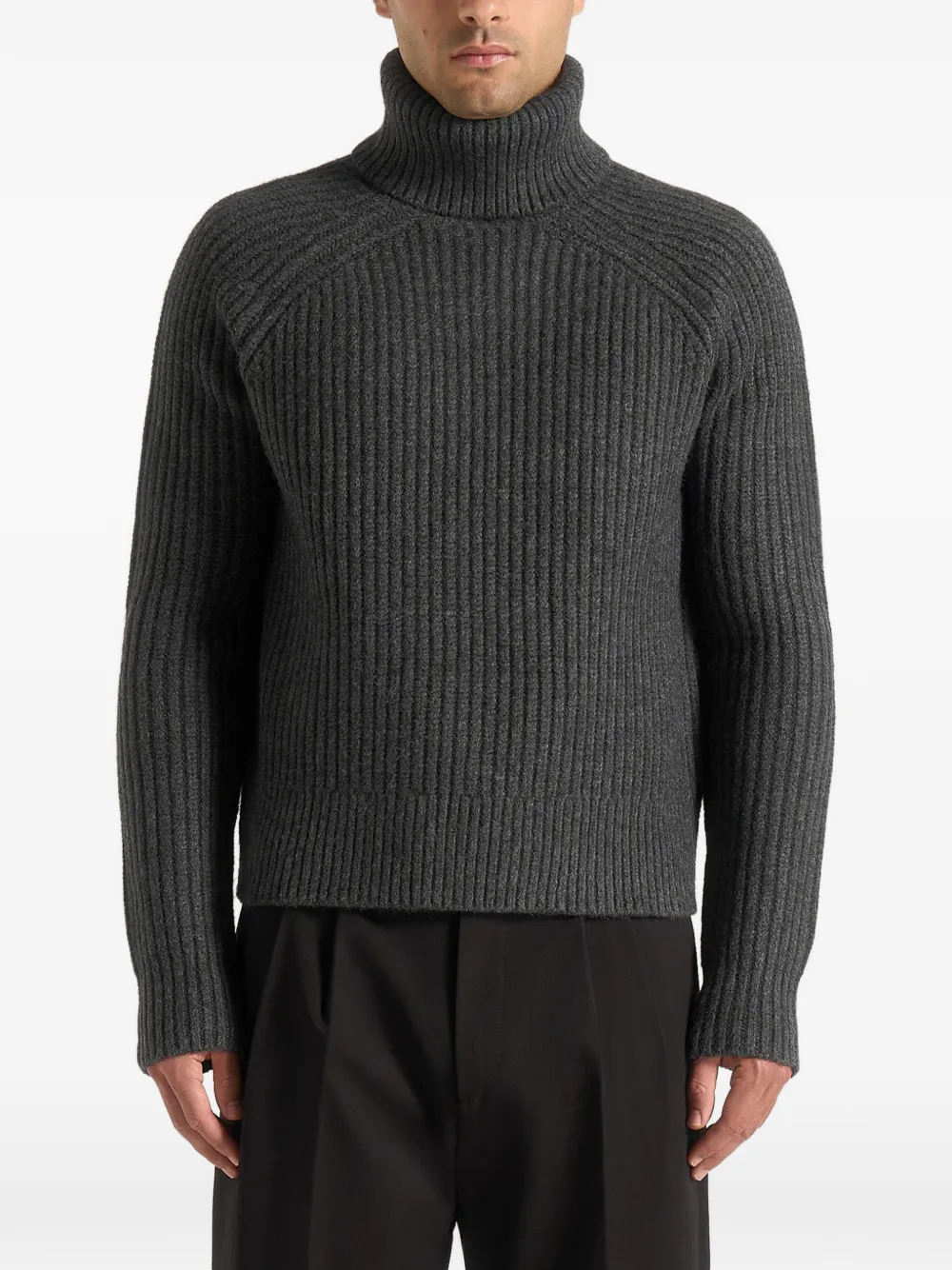 Manière De Voir Rudy roll-neck sweater | Grey | Image 1