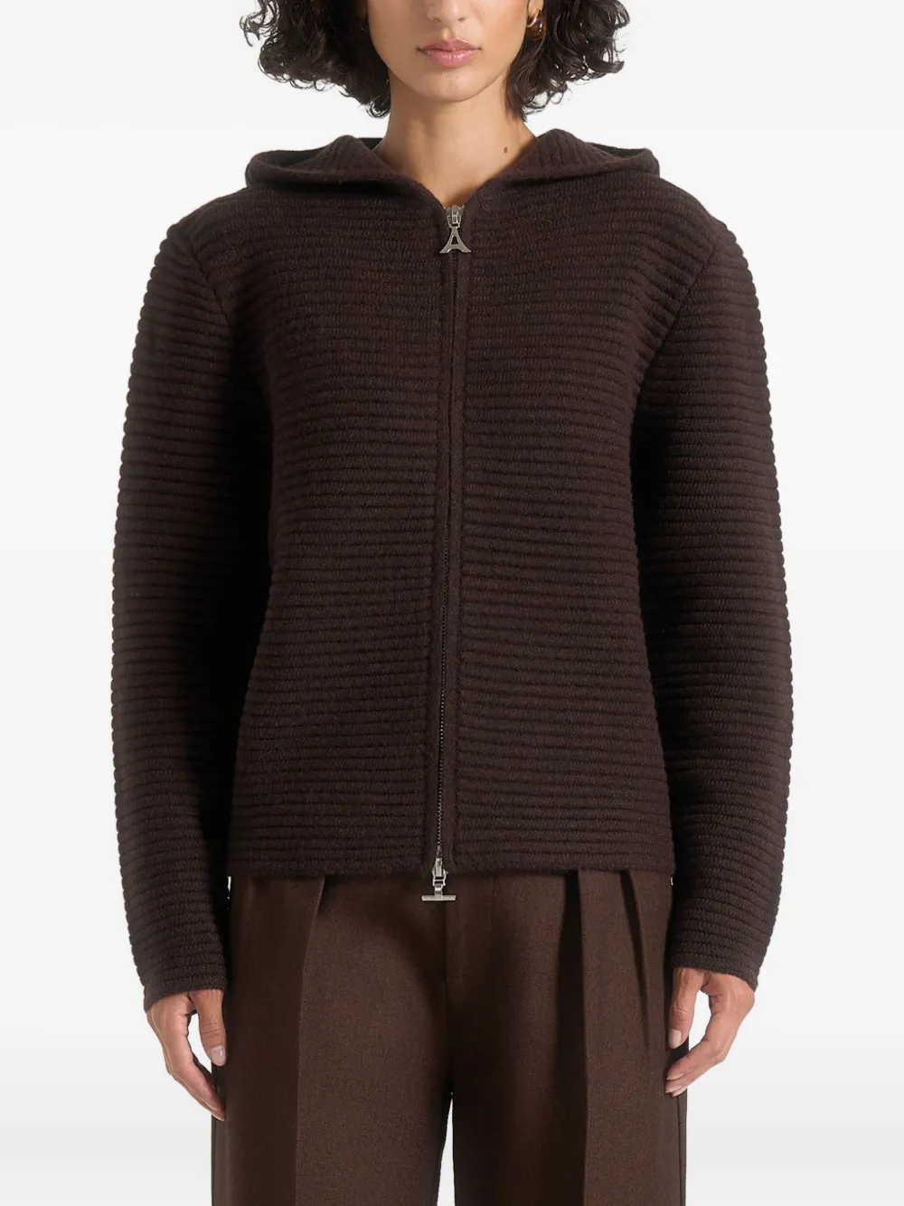 Manière De Voir Eden hooded jacket | Brown | Image 1