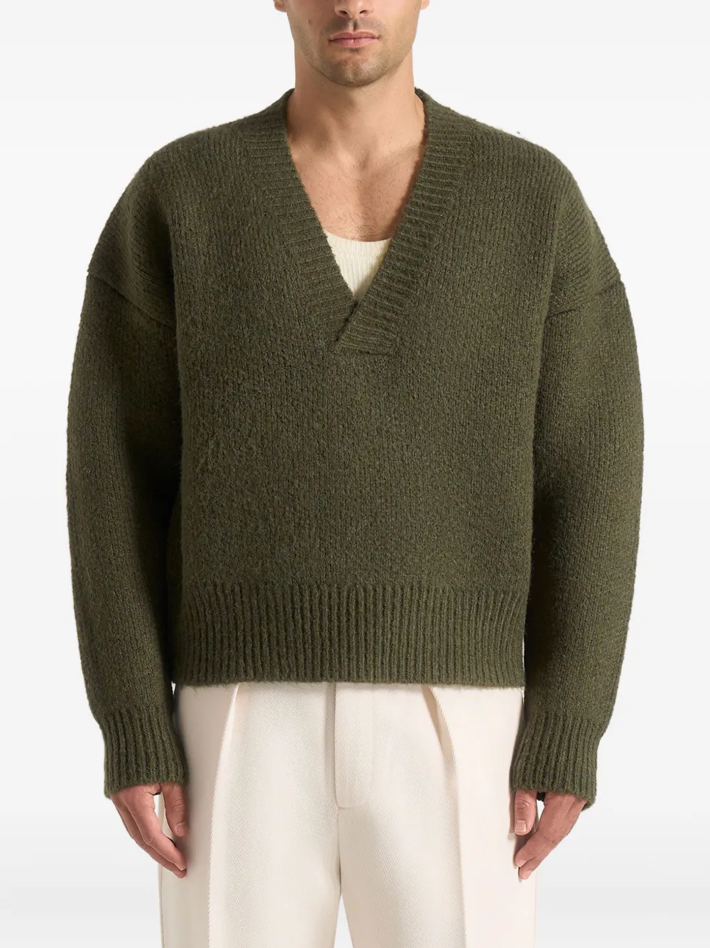 Manière De Voir Chad Pullover | Grün | Image 1