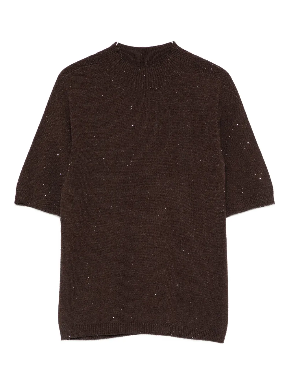 LIU JO short-sleeve knitted top | Brown | Image 1