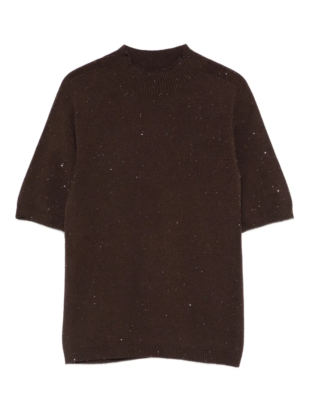 LIU JO short-sleeve knitted top | Brown | Image 1