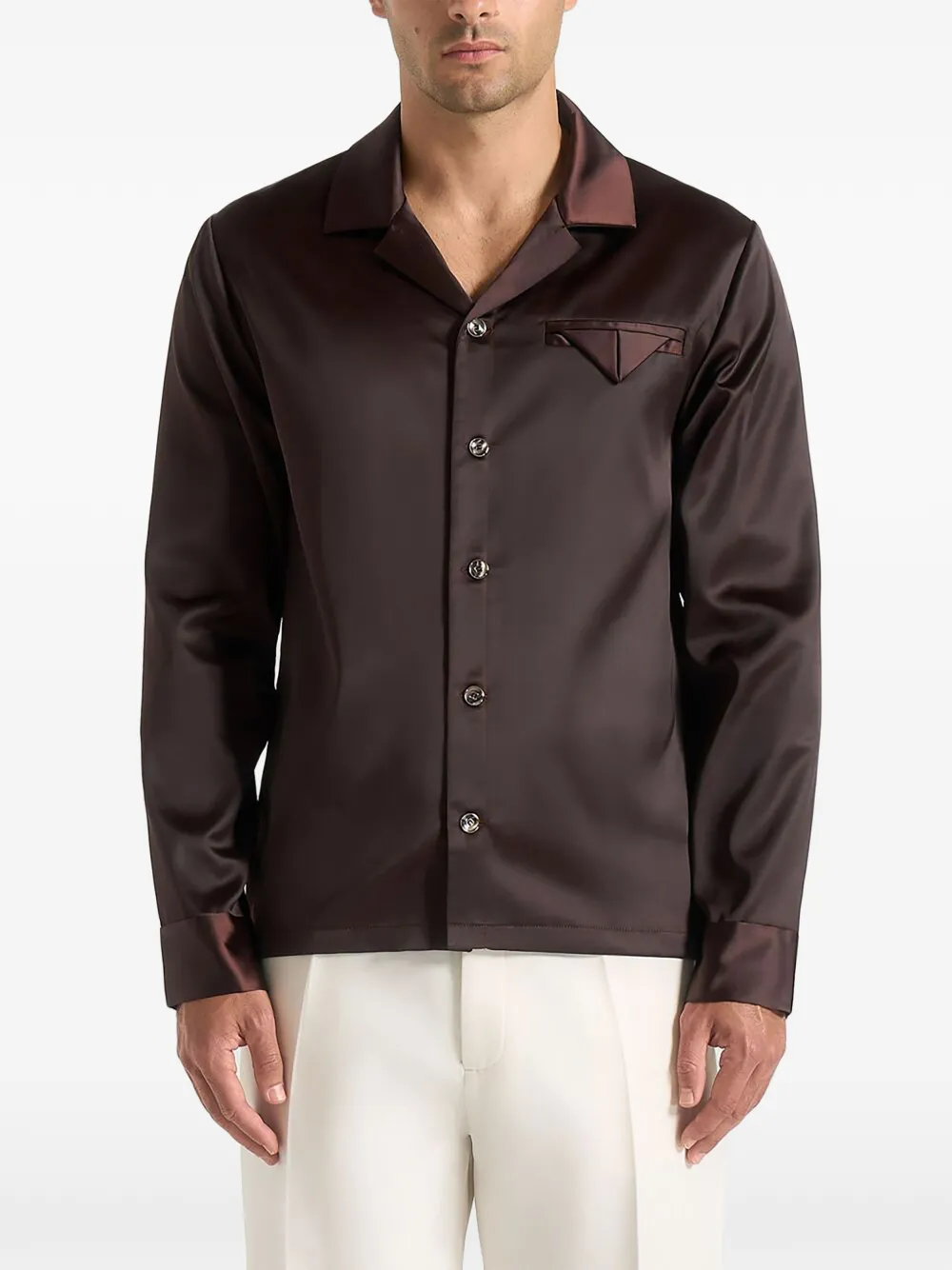 Manière De Voir Constant satin shirt - Marrone