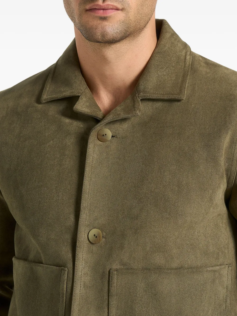 Manière De Voir Michel shirtjack met knopen Groen