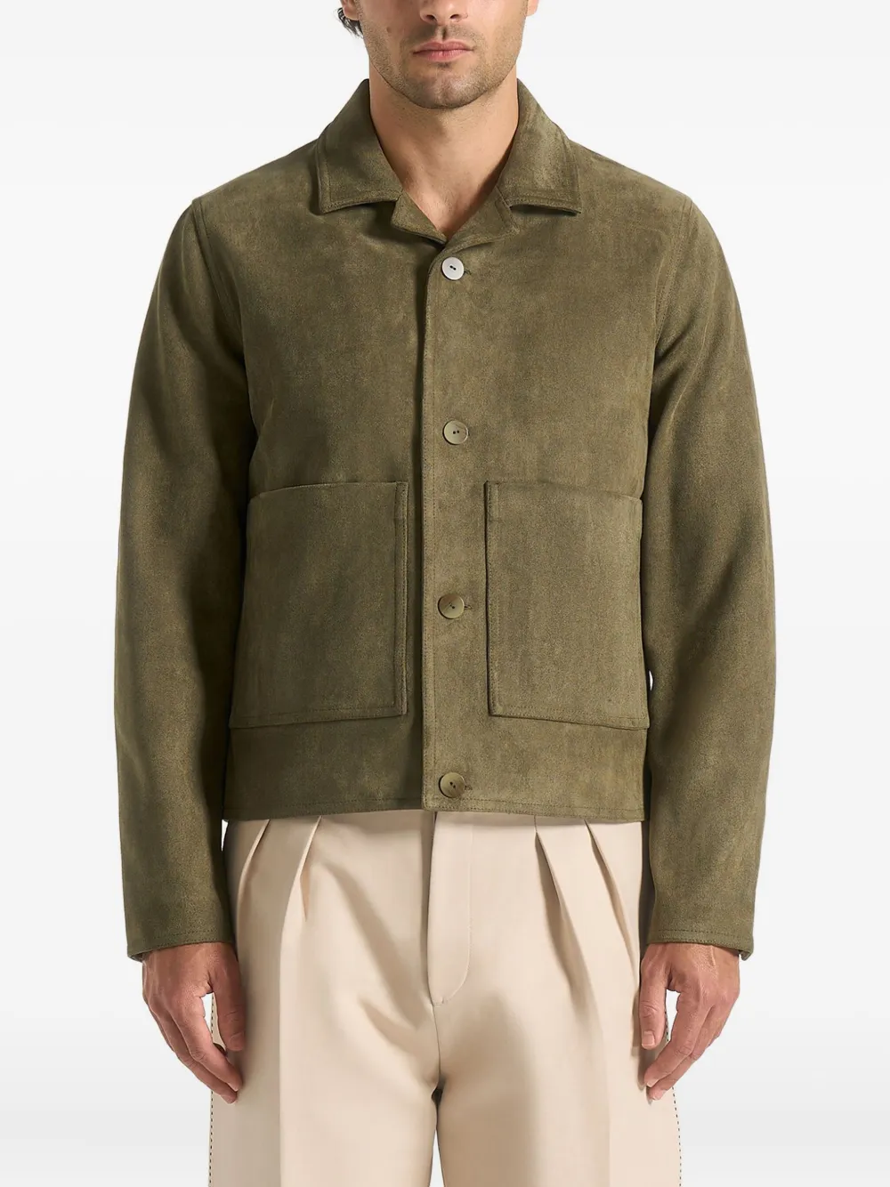 Manière De Voir Michel shirtjack met knopen Groen