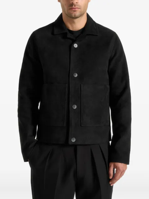 Manière De Voir Michel suede jacket with revere collar